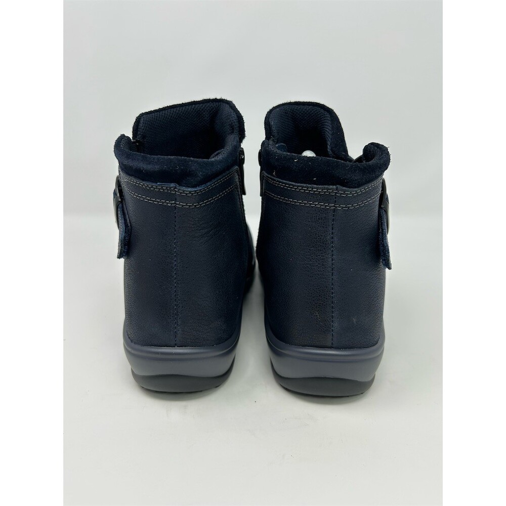 Orthofeet Heidi Womens Orthopedic Navy Blue Ankle Boots Buckle Strap Size 10 W - Picture 7 of 12